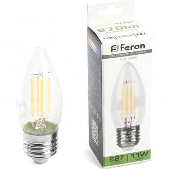 Лампа светодиодная FERON LB-713 Свеча E27 11W 4000K Лампа светодиодная FERON LB-713 Свеча E27 11W 4000K