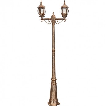 Светильник садово-парковый FERON 8114/PL8114 столб 2*100W E27 230V, черное золото Светильник садово-парковый FERON 8114/PL8114 столб 2*100W E27 230V, черное золото