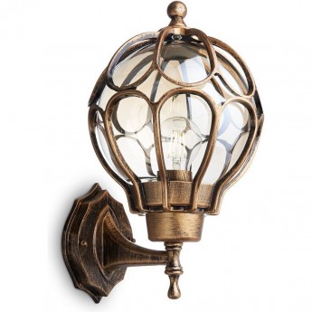 Светильник садово-парковый FERON PL3801 круглый на стену вверх 60W 230V E27, черное золото Светильник садово-парковый FERON PL3801 круглый на стену вверх 60W 230V E27, черное золото