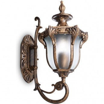 Светильник садово-парковый FERON PL4041 шестигранный на стену вверх 60W 230V E27, черное золото Светильник садово-парковый FERON PL4041 шестигранный на стену вверх 60W 230V E27, черное золото