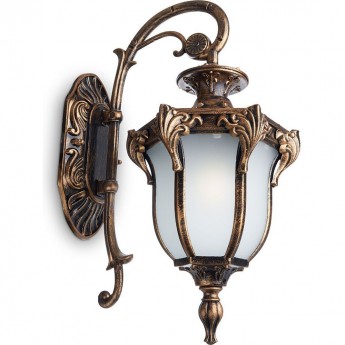 Светильник садово-парковый FERON PL4042 шестигранный на стену вниз 60W 230V E27, черное золото Светильник садово-парковый FERON PL4042 шестигранный на стену вниз 60W 230V E27, черное золото