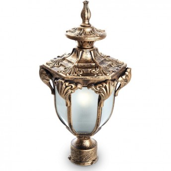 Светильник садово-парковый FERON PL4045 шестигранный на столб 60W 230V E27, черное золото Светильник садово-парковый FERON PL4045 шестигранный на столб 60W 230V E27, черное золото