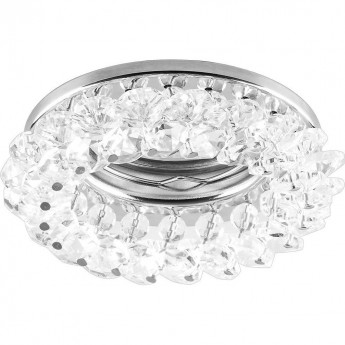 Светильник встраиваемый FERON CD4141 потолочный MR16 G5.3 прозрачный, хром 19286 Светильник встраиваемый FERON CD4141 потолочный MR16 G5.3 прозрачный, хром 19286