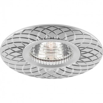 Светильник встраиваемый FERON GS-M388 потолочный MR16 G5.3 серебристый 28886 Светильник встраиваемый FERON GS-M388 потолочный MR16 G5.3 серебристый 28886