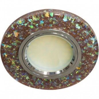 Светильник встраиваемый с белой LED подсветкой FERON 8585-2 потолочный MR16 G5.3 коричневый Светильник встраиваемый с белой LED подсветкой FERON 8585-2 потолочный MR16 G5.3 коричневый