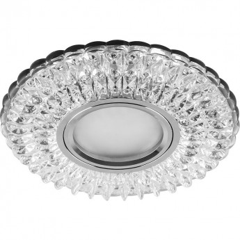 Светильник встраиваемый с белой LED подсветкой FERON CD937 потолочный MR16 G5.3 прозрачный Светильник встраиваемый с белой LED подсветкой FERON CD937 потолочный MR16 G5.3 прозрачный