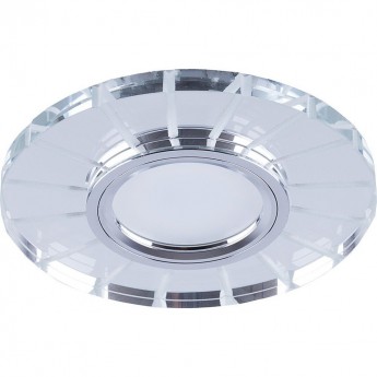 Светильник встраиваемый с LED подсветкой FERON CD982 потолочный MR16 G5.3 прозрачный, хром Светильник встраиваемый с LED подсветкой FERON CD982 потолочный MR16 G5.3 прозрачный, хром