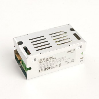 Трансформатор FERON электронный для светодиодной ленты 12W 12V (драйвер), LB002